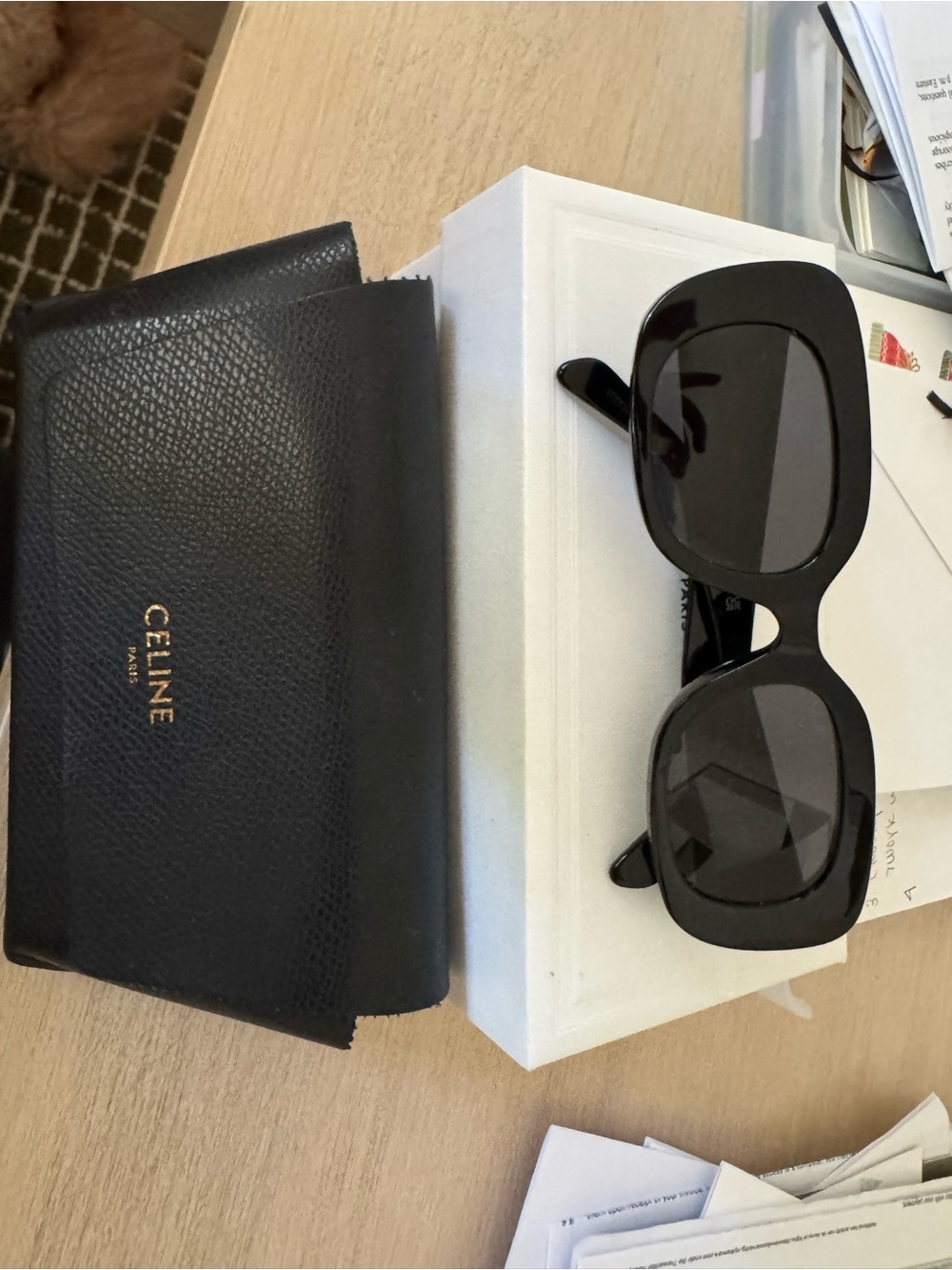 Celine Black Oversized Square Sunglasses